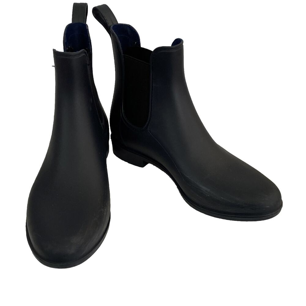 J Crew Chelsea Rain Boots Navy Size 6 Flaw